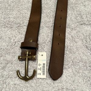 JCREW FACTORY Crewcuts Anchor Buckle Leather Belt